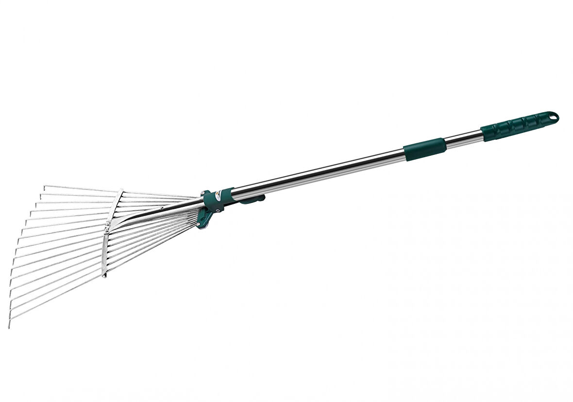 Raco 53744 Teleskopik Saplı Ayarlı Metal Çim Tırmığı 18 - 56 Cm