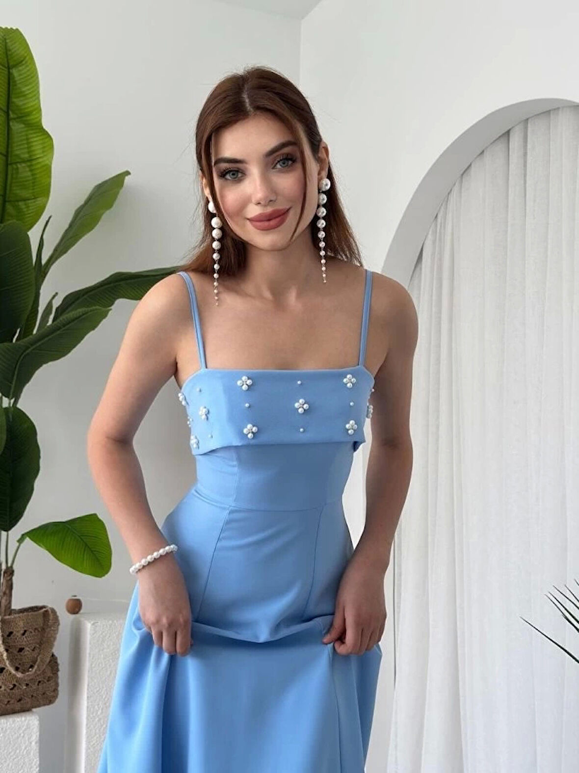 Acco Taş Detaylı Elbise