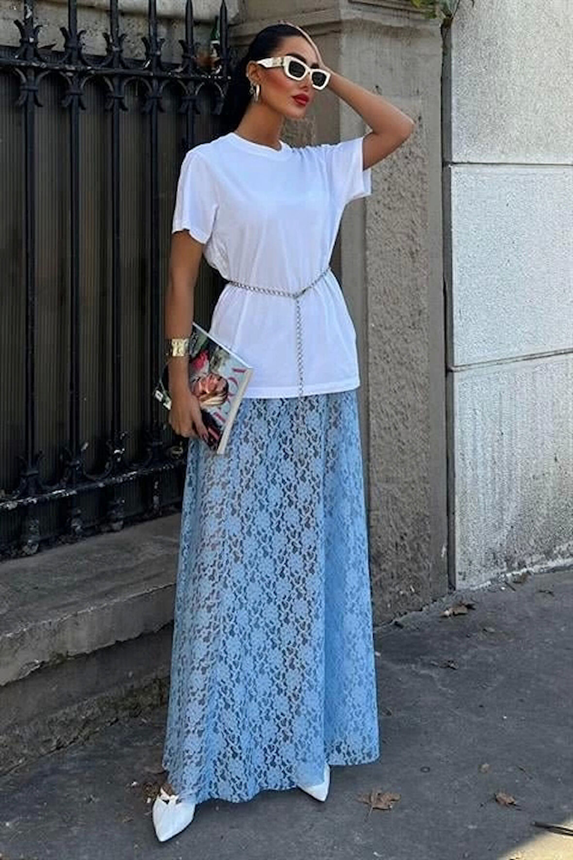 Maxi Dantel Etek 4047