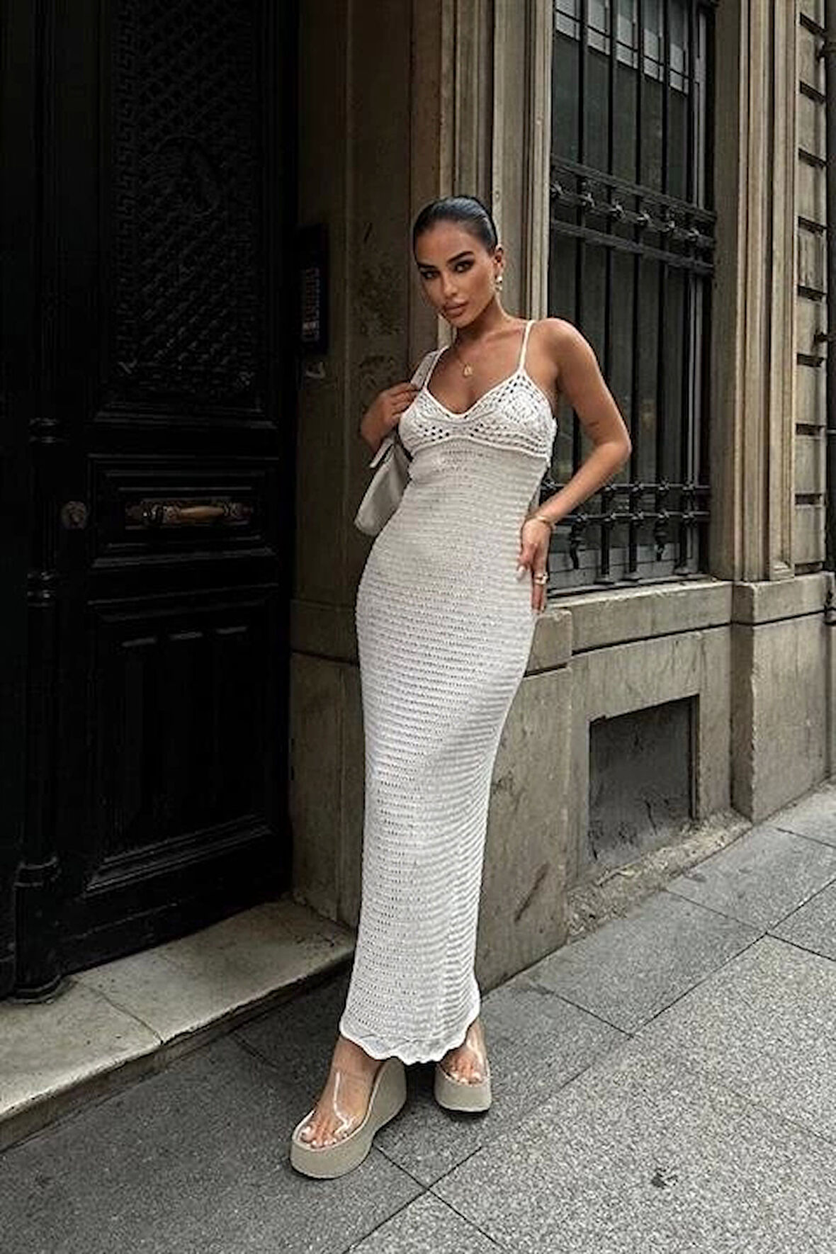 Artesmis Askılı Ajurlu Elbise 2773