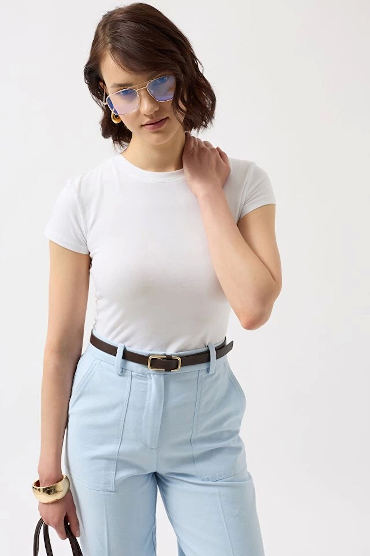 Likralı Basic T-Shirt