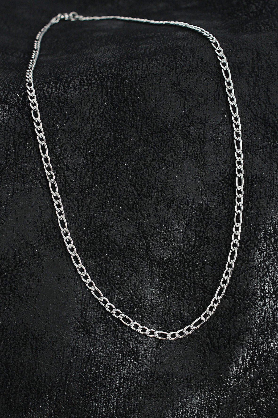 316L Çelik Klasik Figaro Zincir Model Gümüş Renk Erkek Kolye