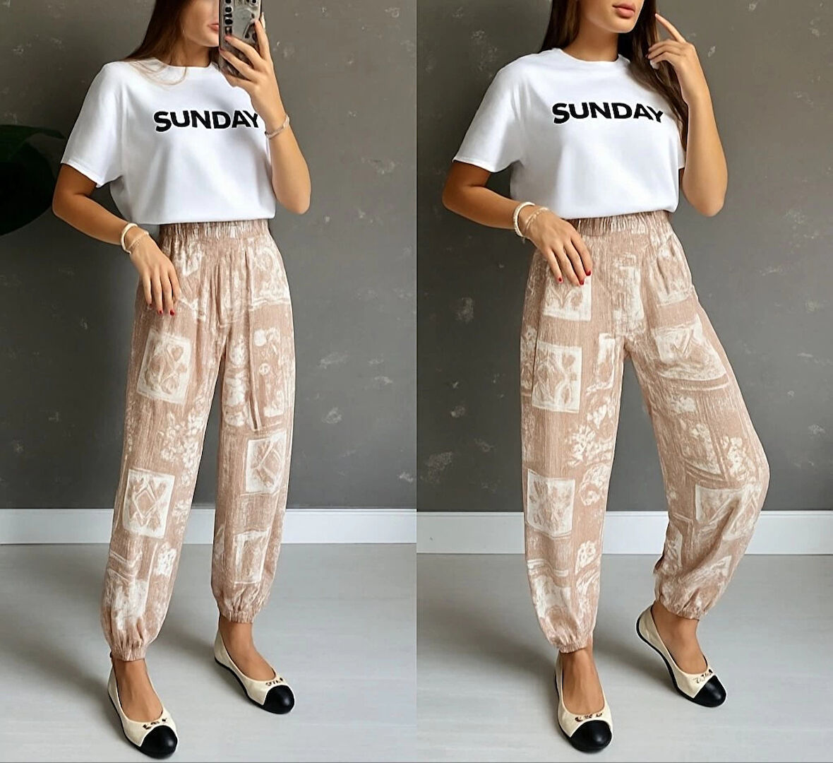 Kadın Desenli Süprem Pantolon