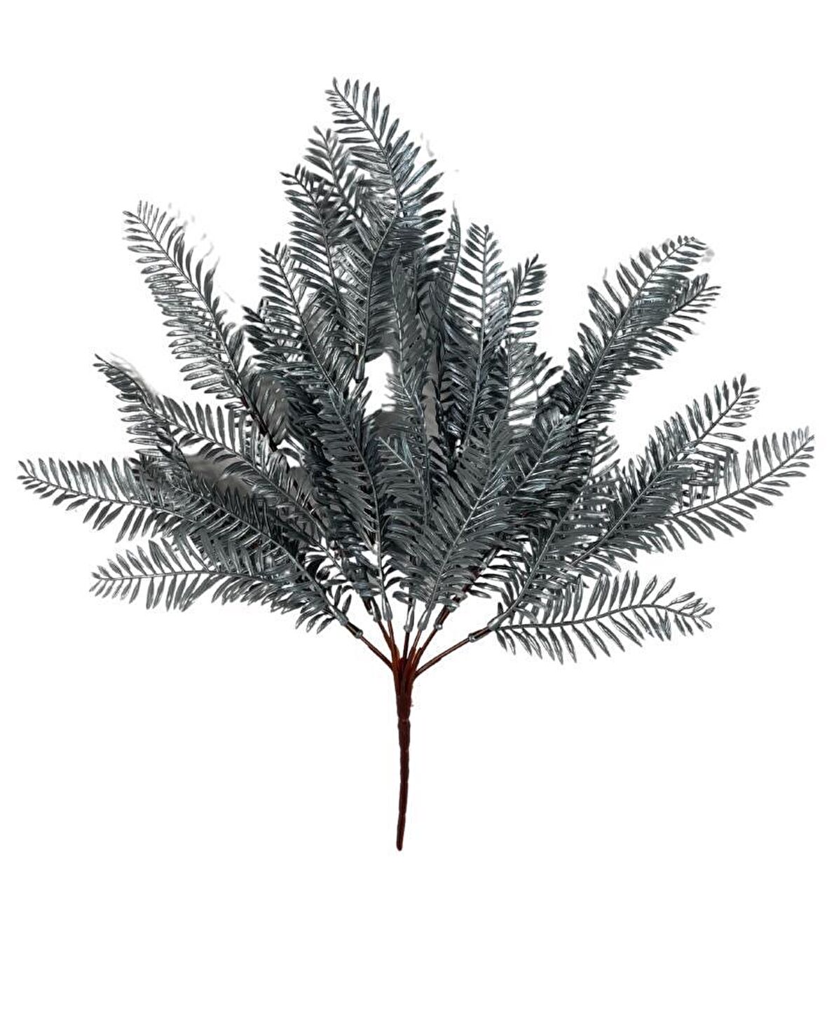 Yapay Çiçek Gümüş Fern Demet Garnitür Aradal Dekoratif Yapay Bitki