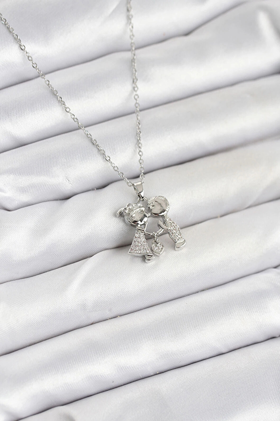 316L Çelik Zincir Gümüş Renk Erkek Kız Model Kadın Kolye