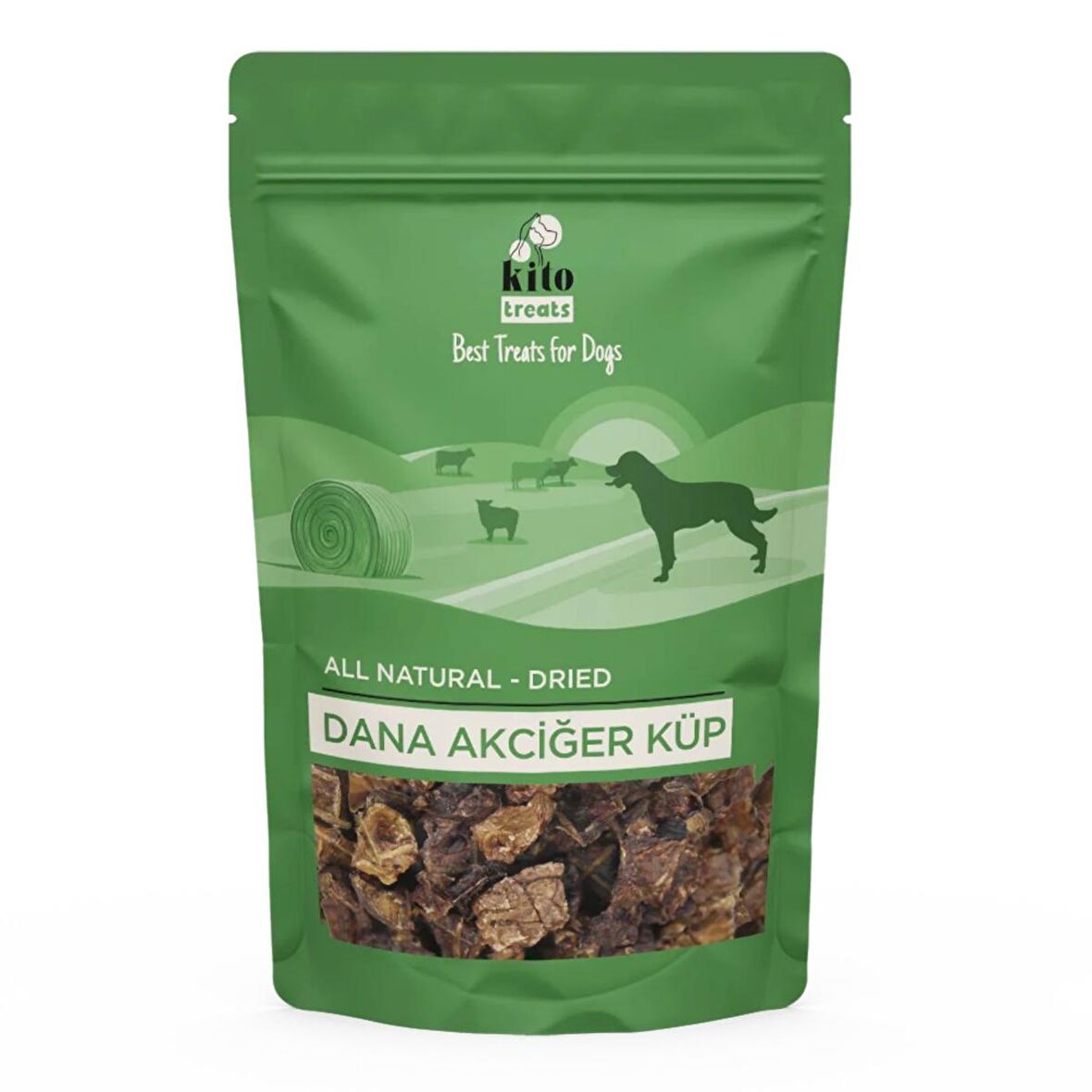 Dana Akciğer Küp Atıştırmalık Köpek Ödül Maması %100 Doğal, Glutensiz, Organik 100 gr