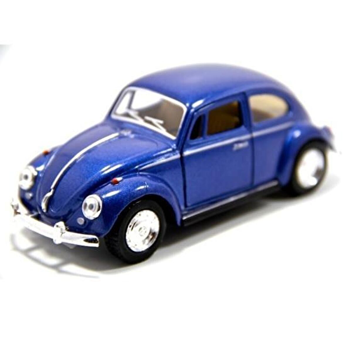 Çek-Bırak Model Araba Volkswagen Beetle Vosvos Mavi Otomobil