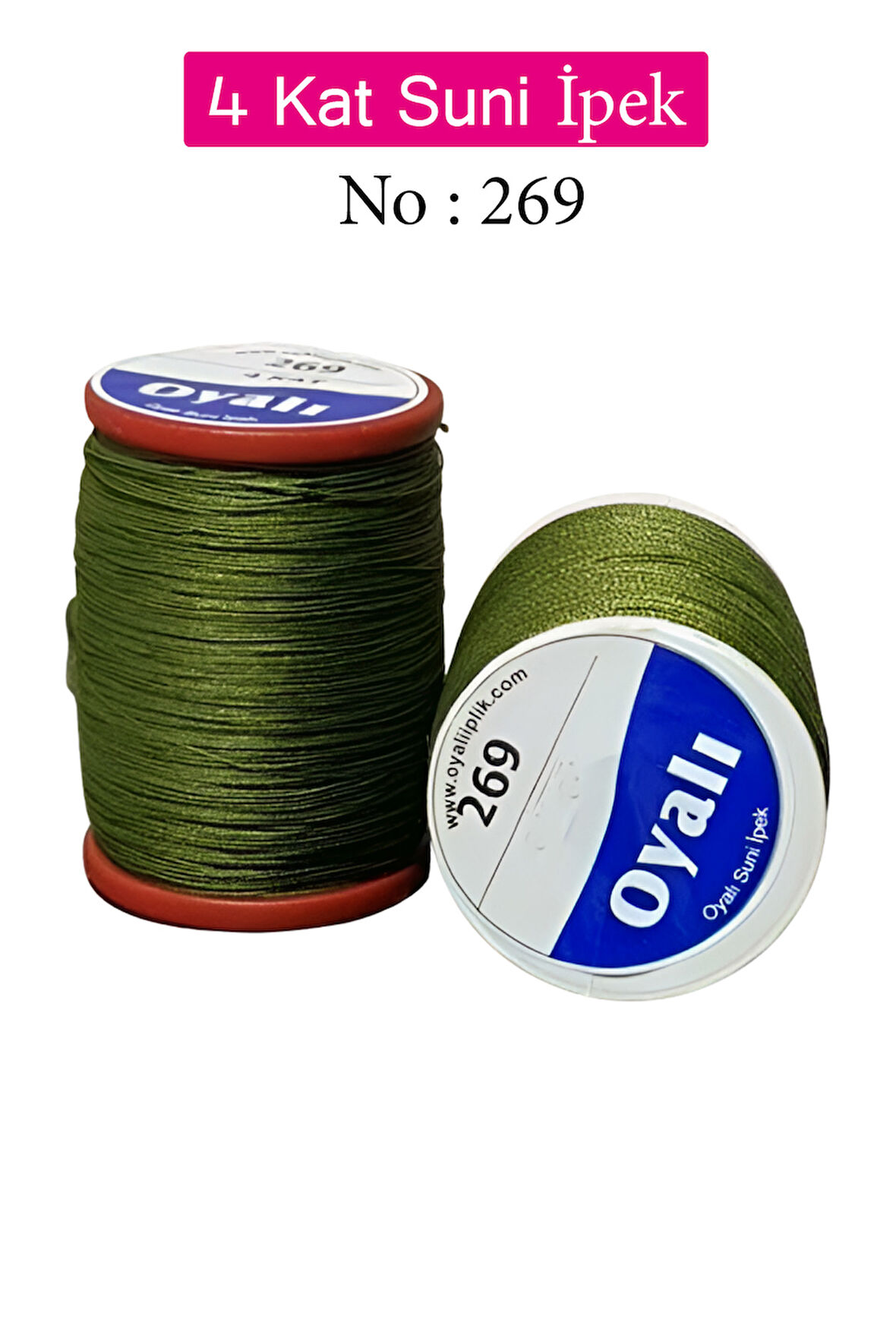 Oyalı 4 Kat Suni İpek İplik İğne Oyası Boncuk İpi Tığ Oyası No:269