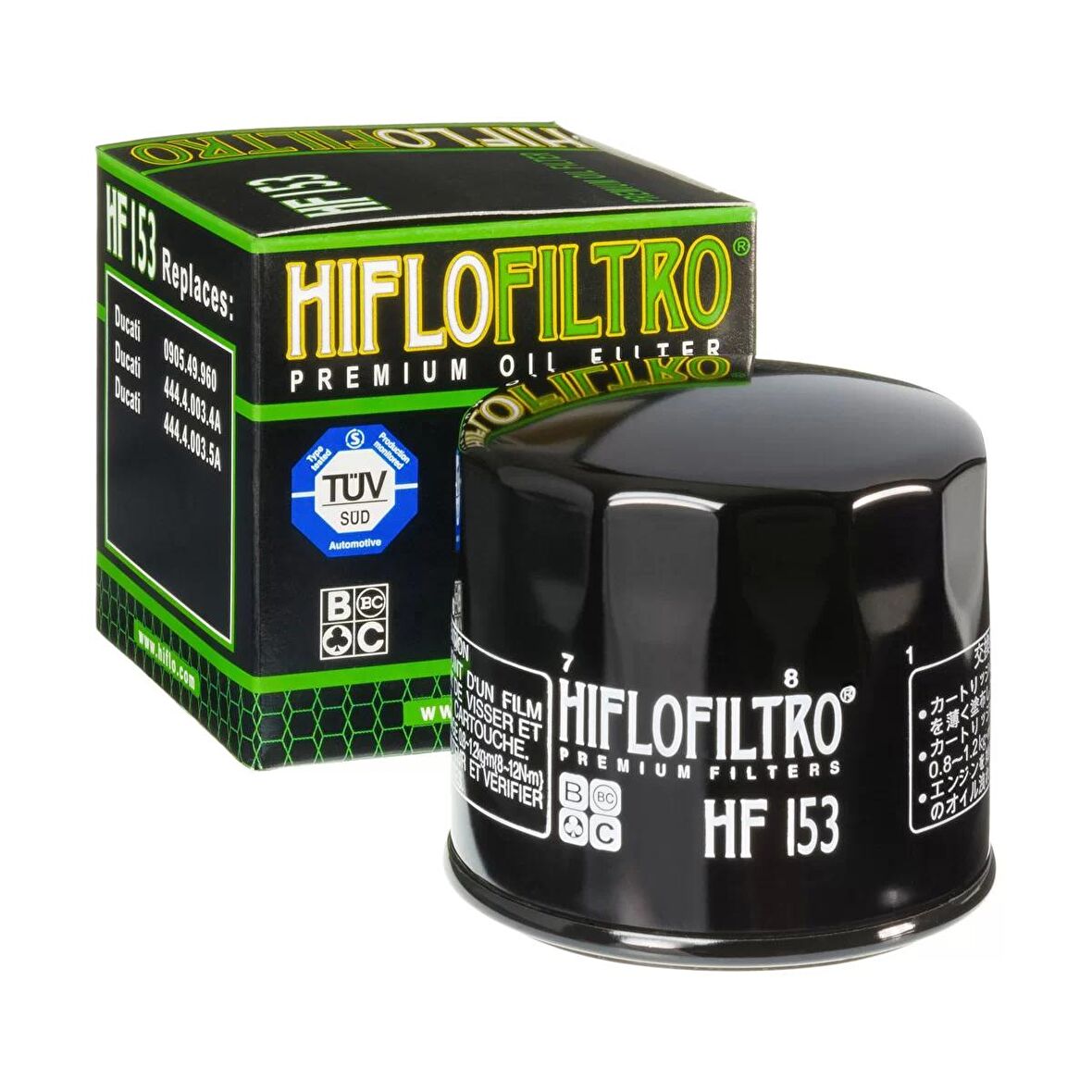 Ducati (950 Hypermotard 19-21) (950 Multistrada S 17-20) (996 ST4 S 01-05)  Hiflo HF153 Yağ Filtresi