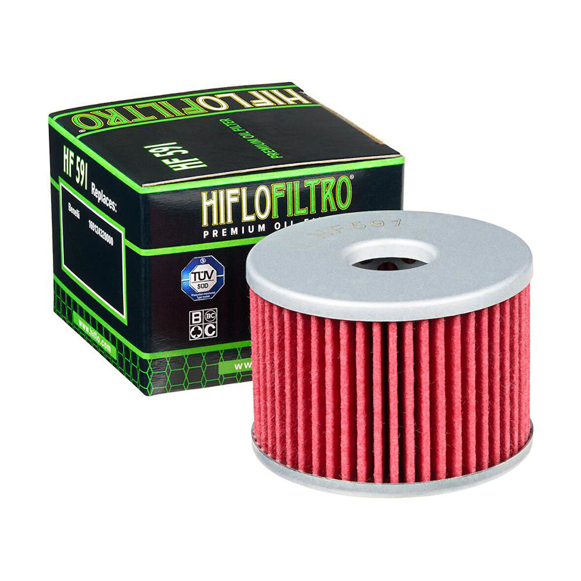 Hiflo Benelli TNT125 (Euro4/5) , BN 125 (Euro4/5) Yağ Filtresi HF591