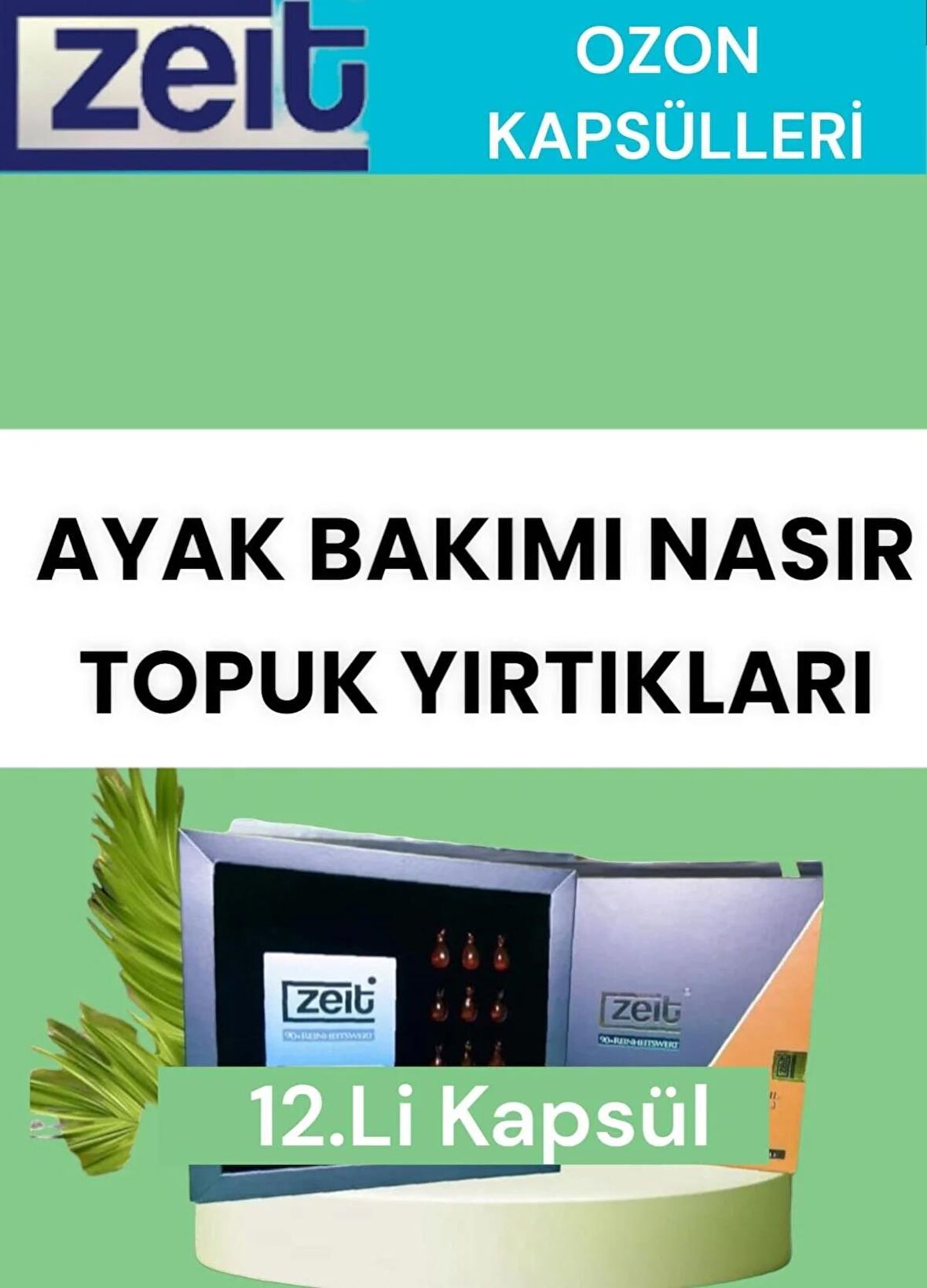 Ayak Bakım Kremi Nasır Sökücü Yumaşatıcı Mantar Karşıtı Doğal Ozon yağı Kapsülleri 12 Lİ