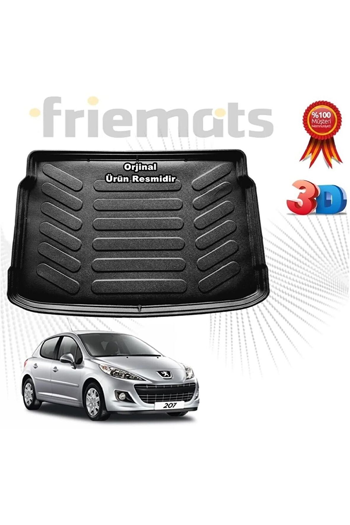 Peugeot 207 Hb 3d Bagaj Havuz Paspası 2006-2012 Arası