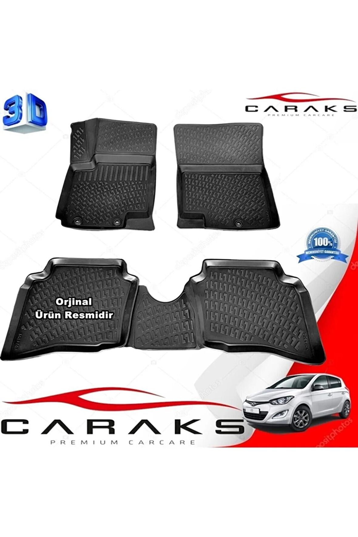 Hyundai I20 3d Paspas Havuzlu Hb 2008 - 2014 Arası Siyah 4 Prç.