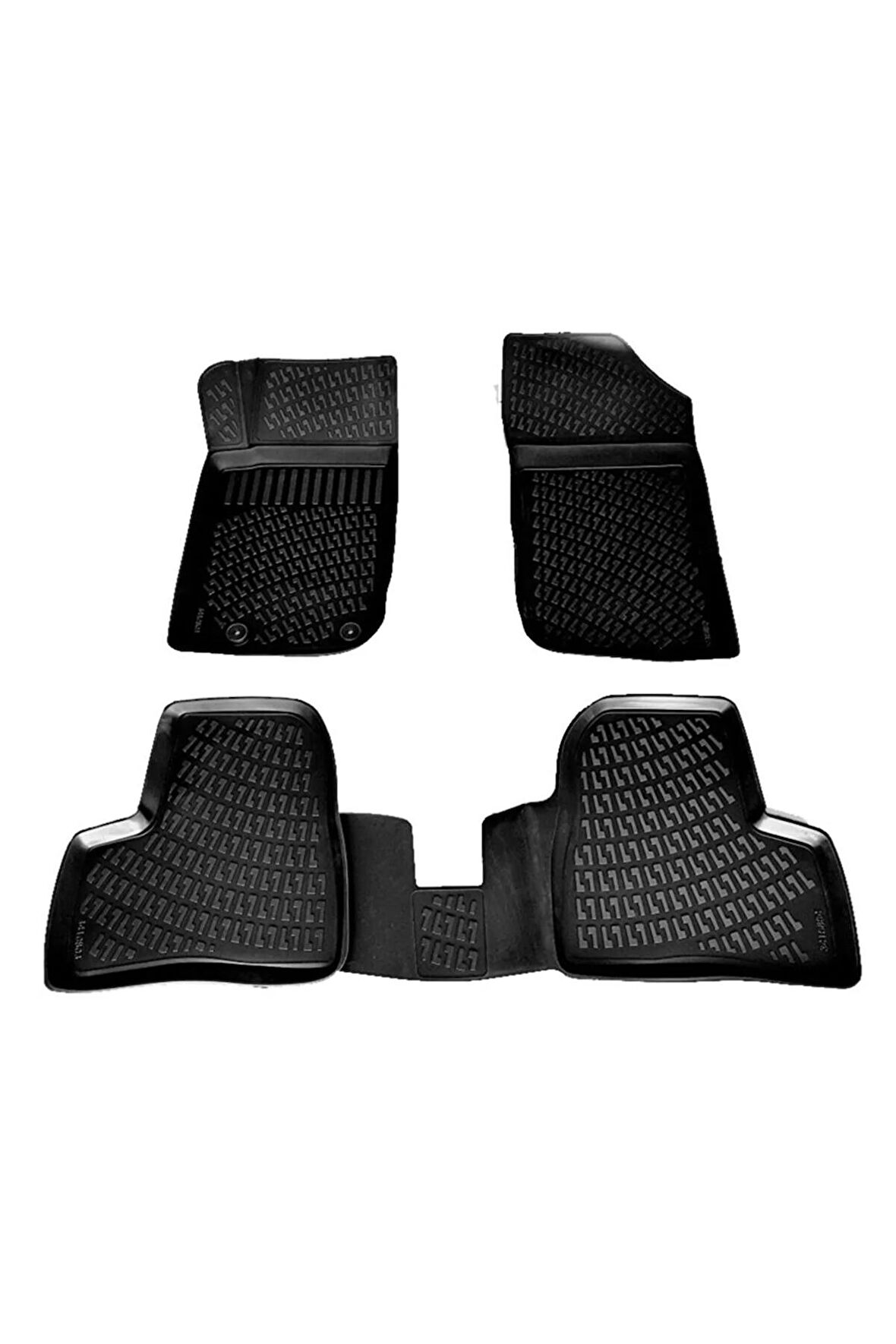 Peugeot 206 3d Paspas Havuzlu Sedan 1998 - 2012 Arası Siyah 4 Parça Set