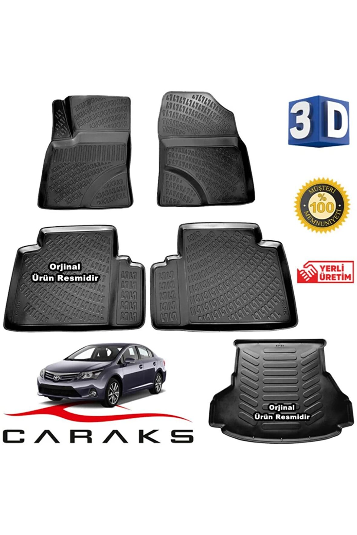 Toyota Avensis 3d Havuzlu Paspas+bagaj Havuzu 2009-2016 arası