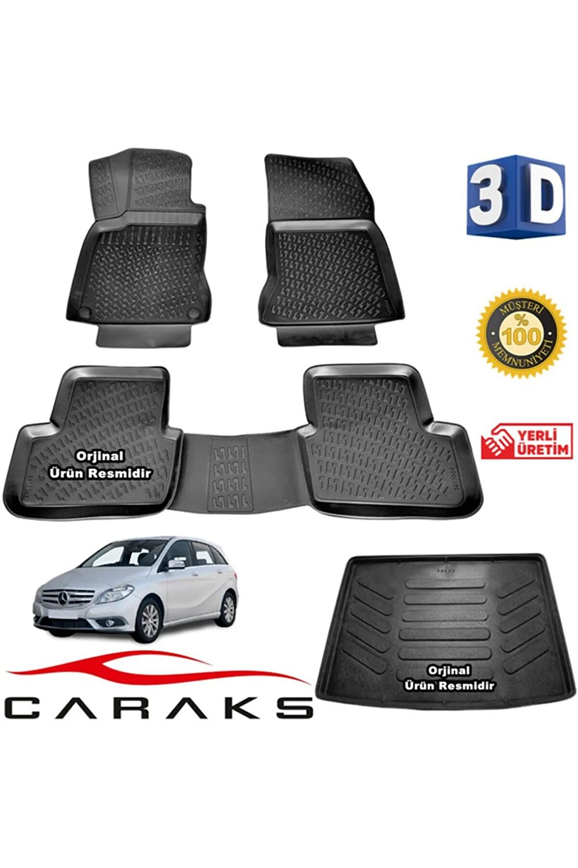Mercedes W246 3d Havuzlu Paspas+bagaj Havuzu 2011 Sonrası
