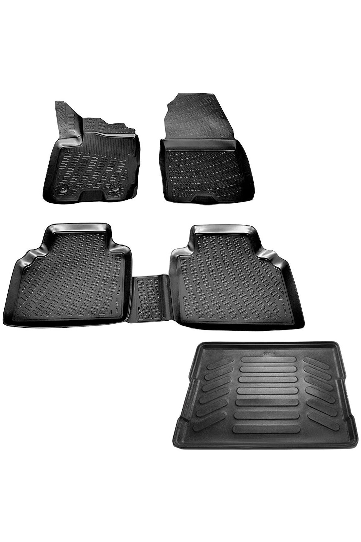 Ford Courier 3d Havuzlu Paspas + 3d Bagaj Havuzu 2014-2020 Arası
