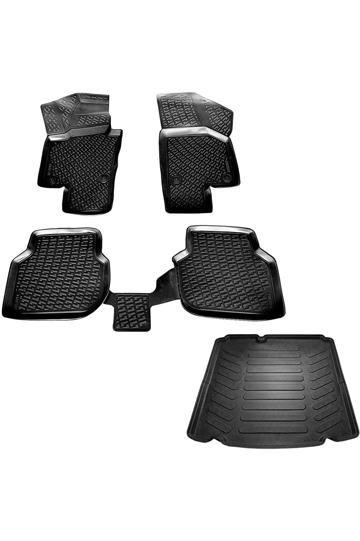 Vw Jetta 3d Havuzlu Paspas + 3d Bagaj Havuzu Cepsiz 2011-2015