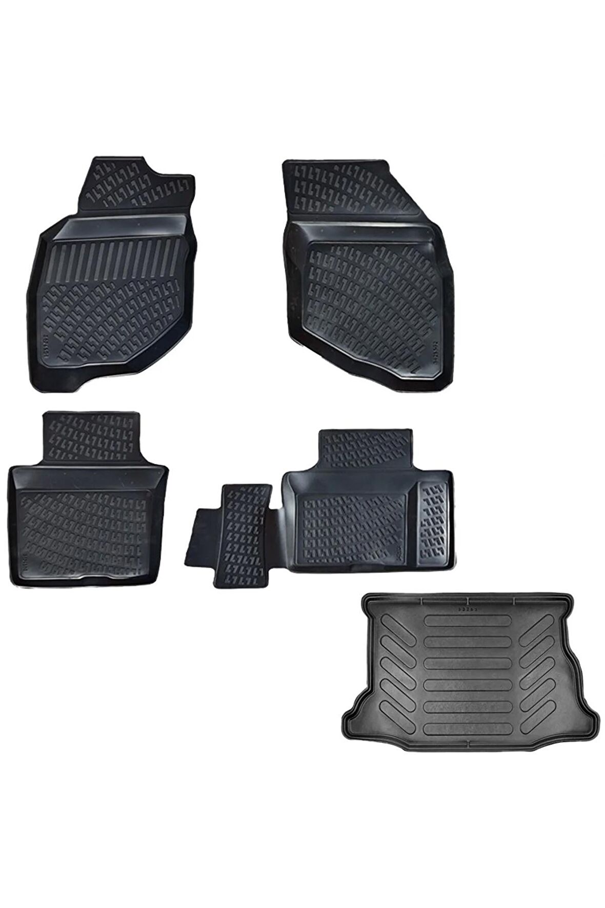 Honda Jazz 3D Havuzlu Paspas + 3D Bagaj Havuzu 2002 - 2008 Arası Araçlara Uyumlu - Rizline