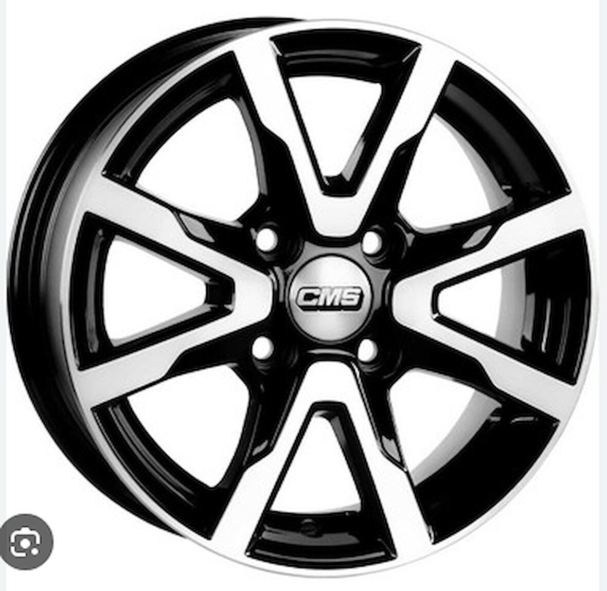 4*108*14*6.0 ET15 CH67.2 CMS-1010 GLOSSY BLACK DIAMOND
