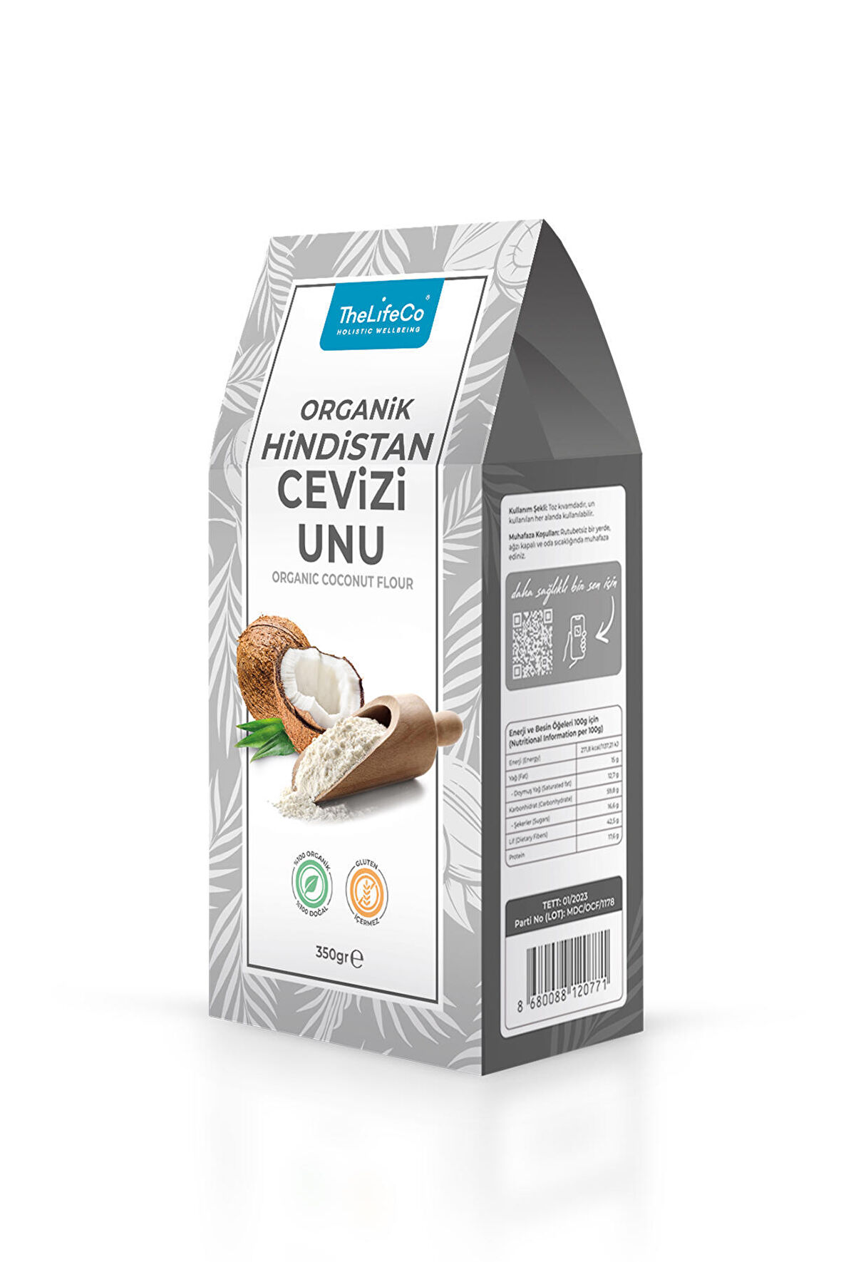 TheLifeCo Organik Hindistan Cevizi Unu 350 gr