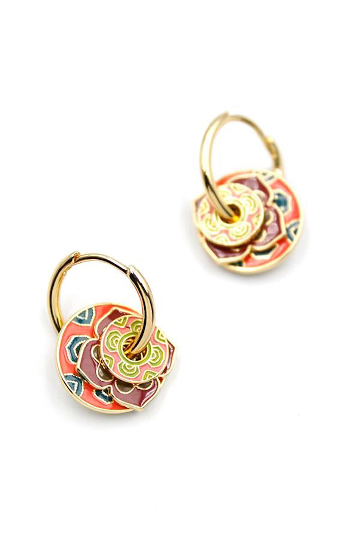 Etnik Charm Küpe - Altın