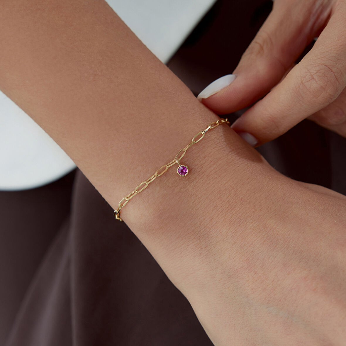 Yengeç Burcu Ruby Ataç Bileklik