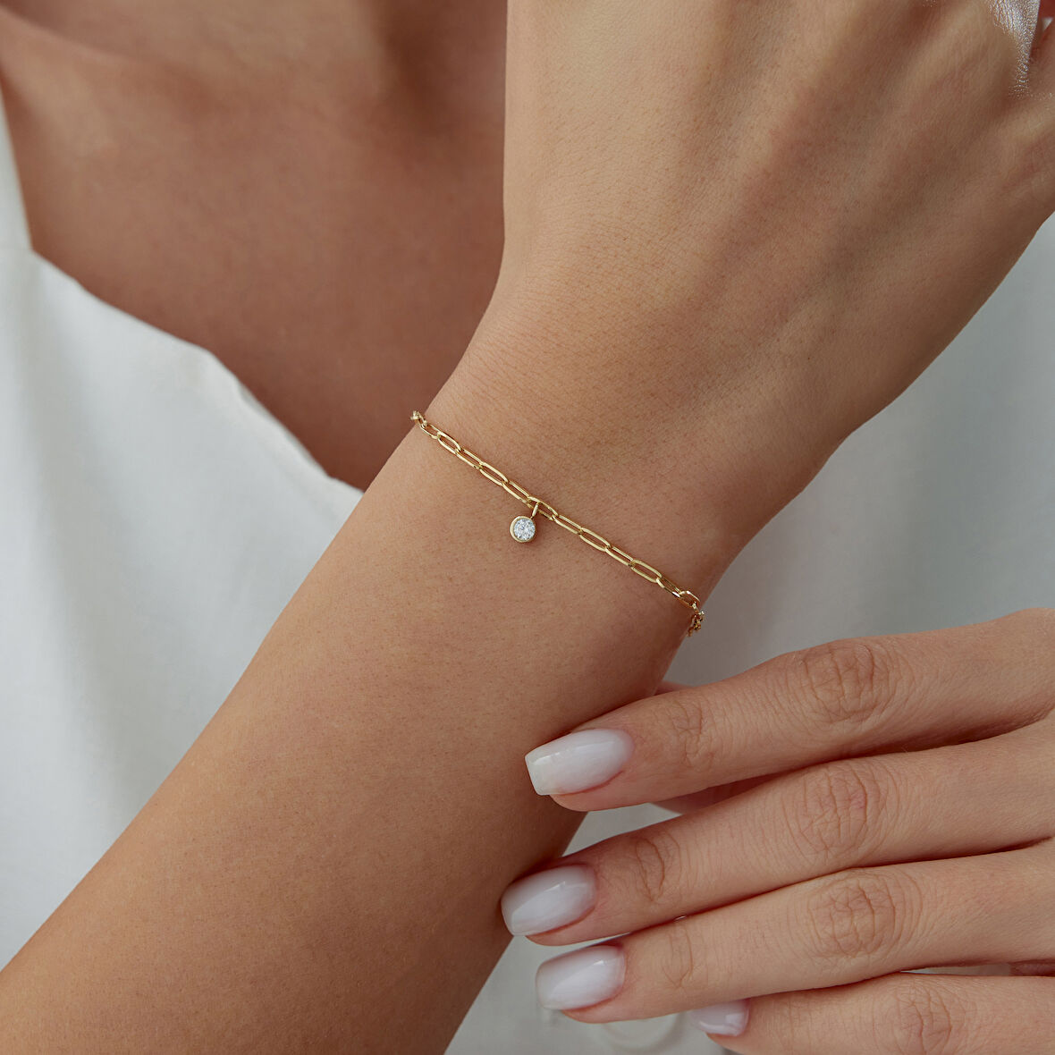 Koç Burcu White Topaz Ataç Bileklik