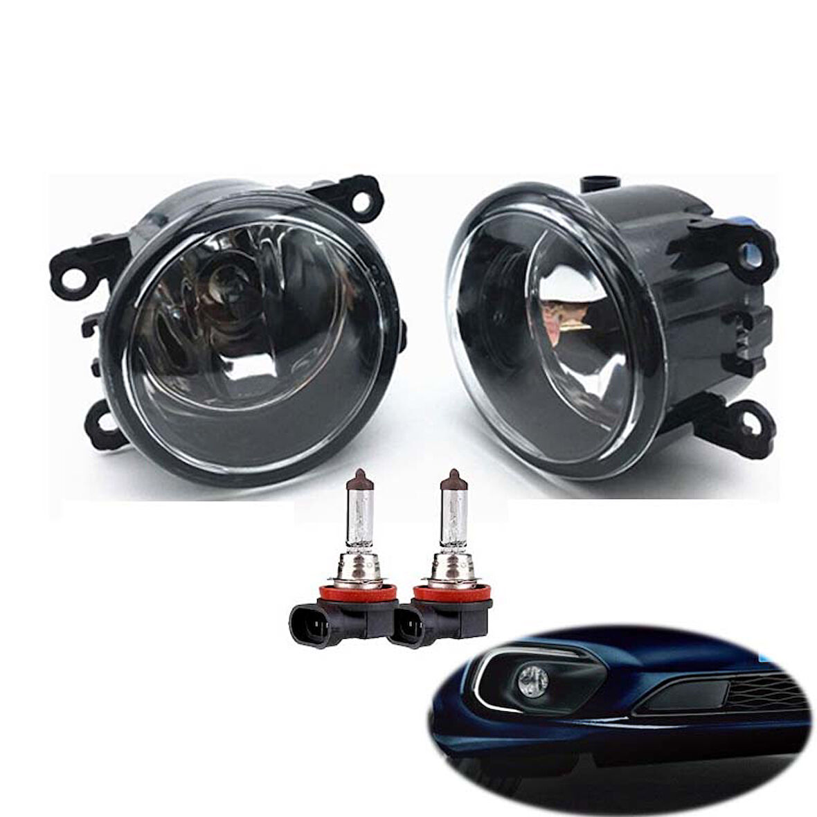 Peugeot 107 2006 Beyaz Led Xenon Sis Farı Seti
