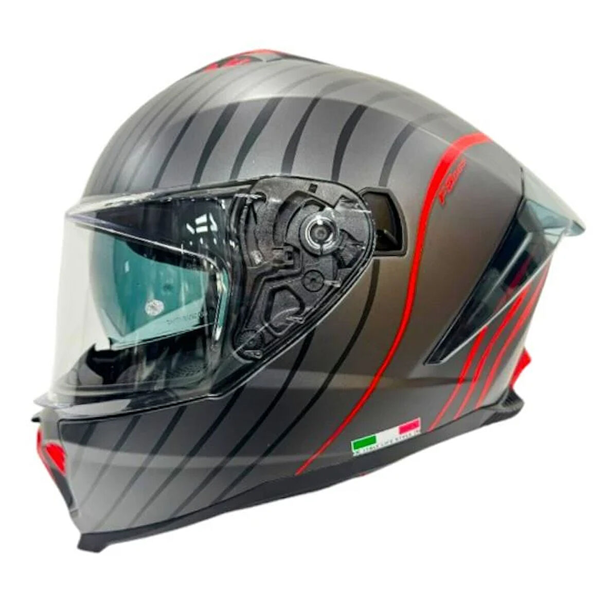 Sway Kapalı Kask Sw 865 Space Siyah Kırmızı