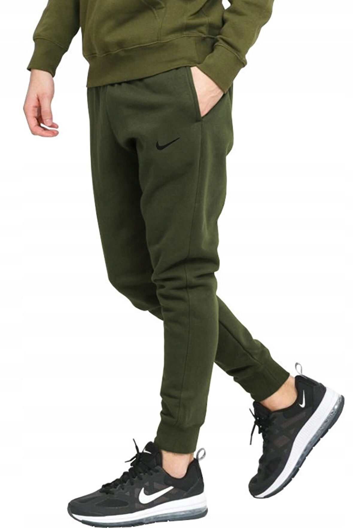 Nike Sportswear Fleece Taper Leg Erkek Haki Şardonlu Eşofman Altı
