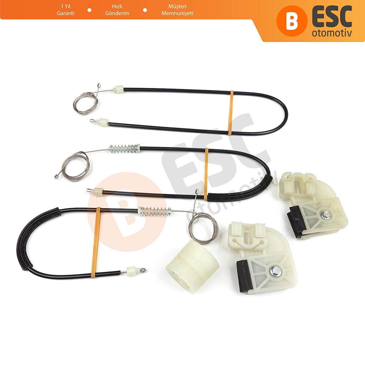 VW Transporter T5 T6 Caravelle Multivan 2003-2024 7H0837754 İçin Ön Sağ Kapı Cam Kriko Tamir Seti