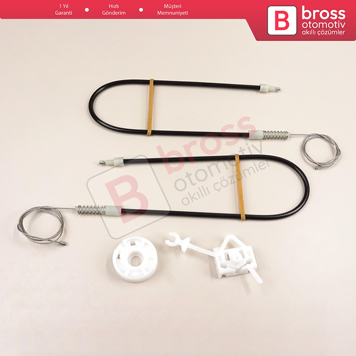 Iveco EuroBus 2003-2012 İçin Sol Kapı Cam Kriko Tamir Seti