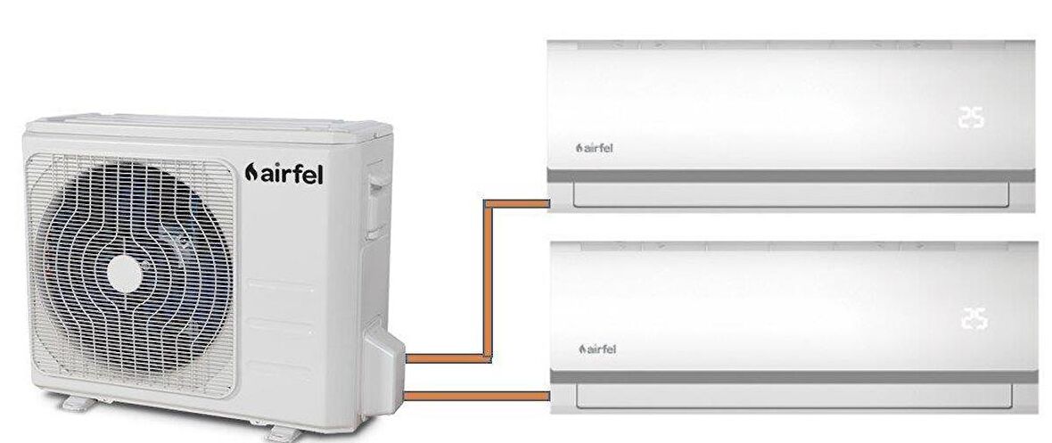 Airfel 2LMX50A 9+18 İç Dış 18000 Btu/h A Enerji Sınıfı R32 İnverter Multi Split Duvar Tipi Klima