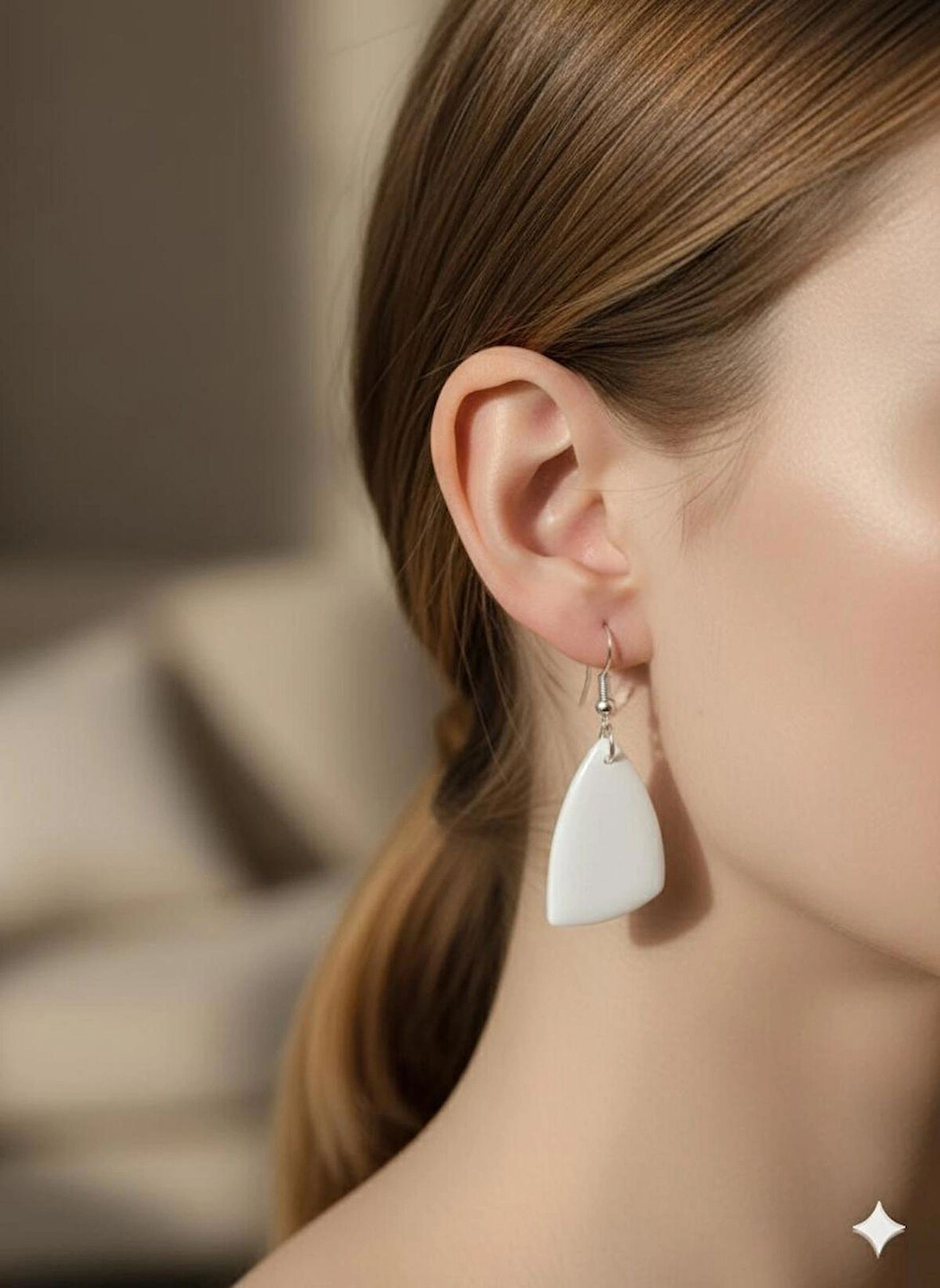 El Yapımı Tasarım Kadın Küpe - Kulağı Ağrıtmayan Çok Hafif ve Renkli Sallantılı Model