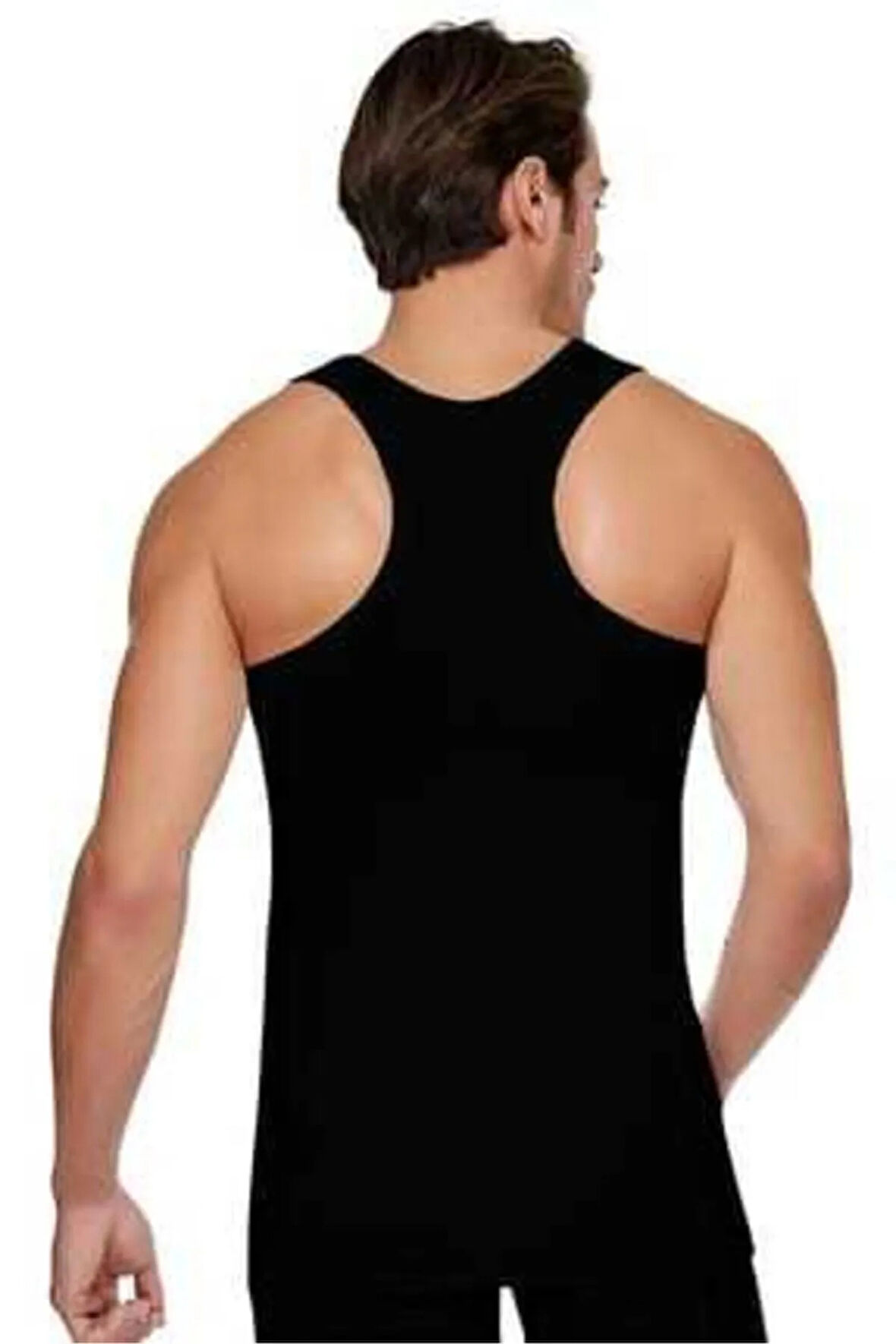 6 Lı Paket  Ribana Siyah Erkek Sporcu Rambo Atlet