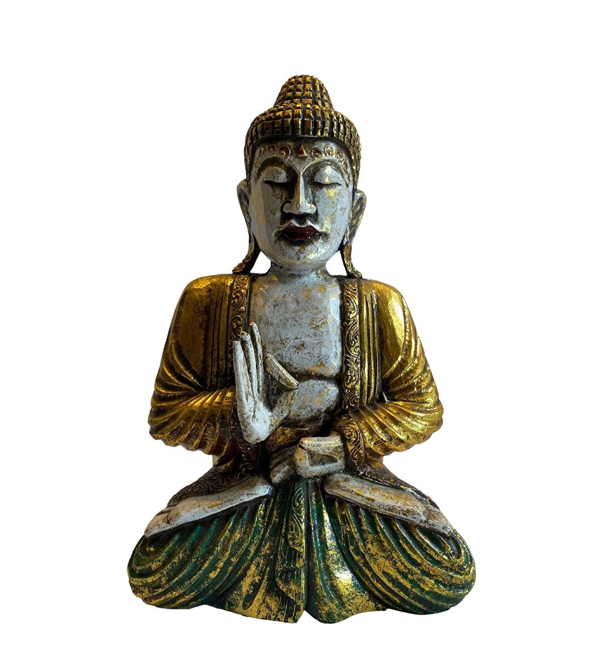 Ahşap El Yapımı Oturan Buda