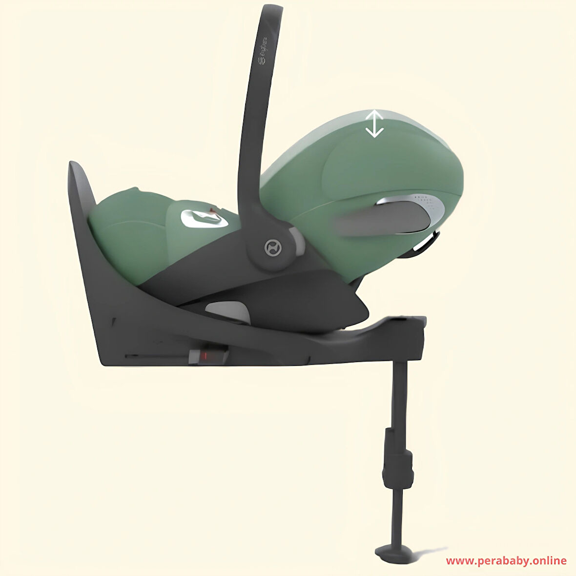 Cybex Cloud T i-Size PLUS Rotating Baby Car Seat - Leaf Green (Tam yatışlı ana kucağı)