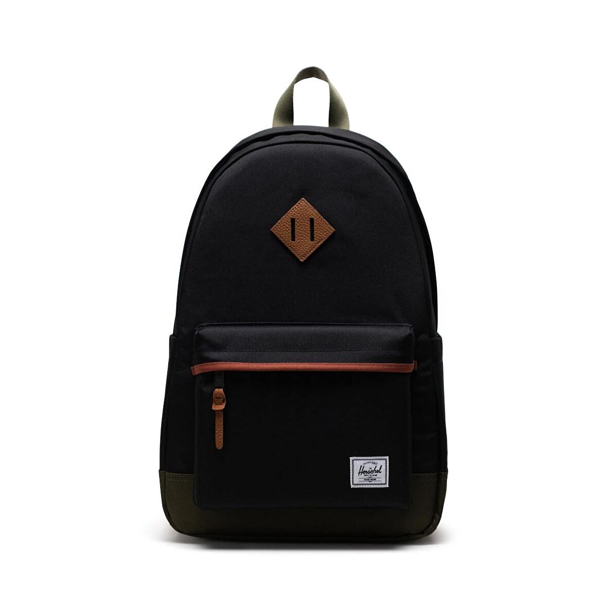 Herschel Heritage Unisex Sırt Çantası - Siyah/Sarmaşık Yeşili/Açık Kırmızı  