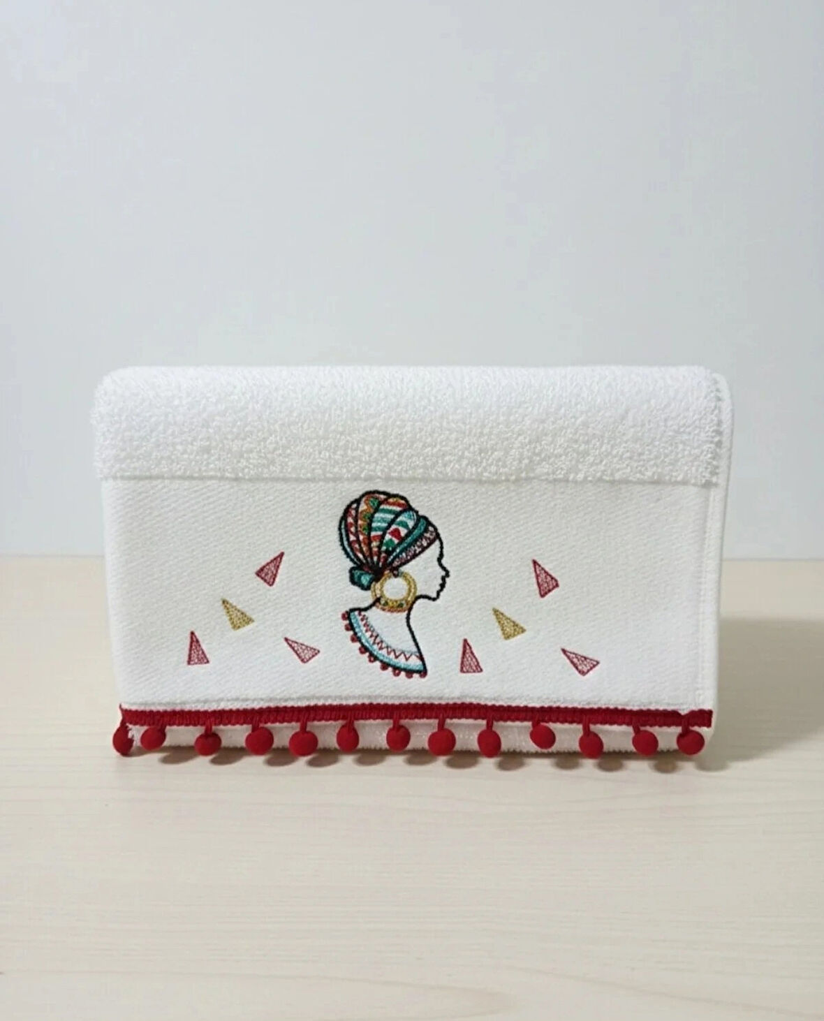 Afrika Etnik Desenli El Yüz Havlusu 30x50(100% Pamuk)