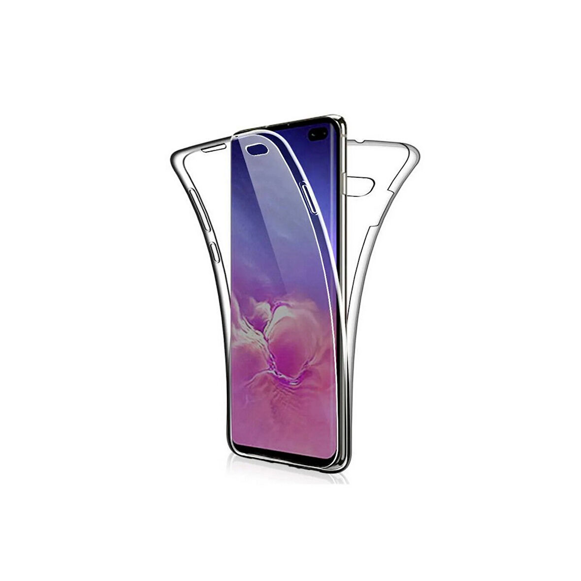 Gpack Samsung Galaxy S10 Plus Kılıf Ön Arka Şeffaf Silikon Koruma