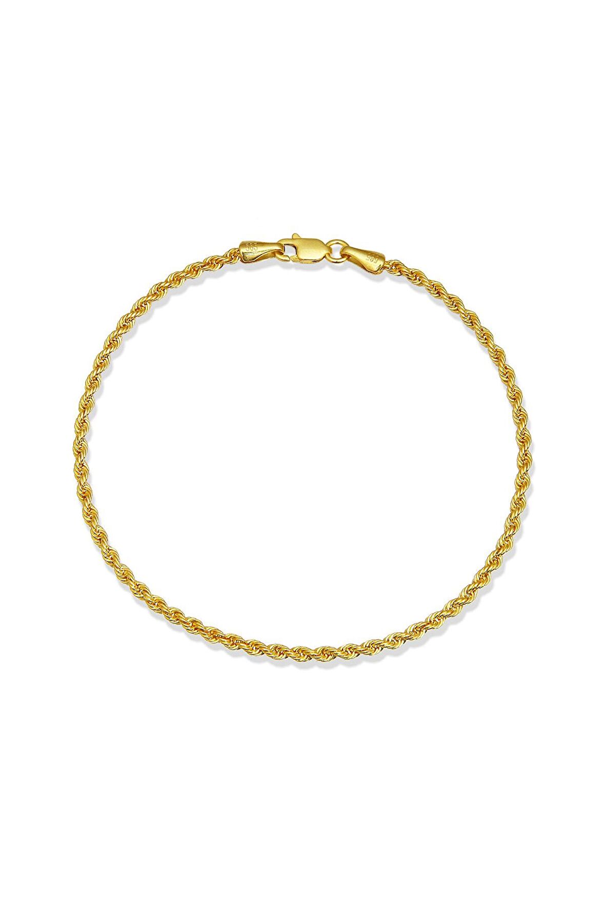 14 Ayar Altın Halat Burgu Bileklik