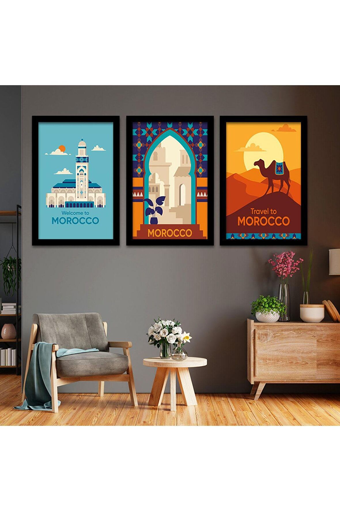 GOLD AYNALI PLEKSİ ÇERÇEVELİ MİNİMALİST BEYAZ ALTIN SARISI KARAHİNDİNBA SOYUT ÇİZİM TABLO