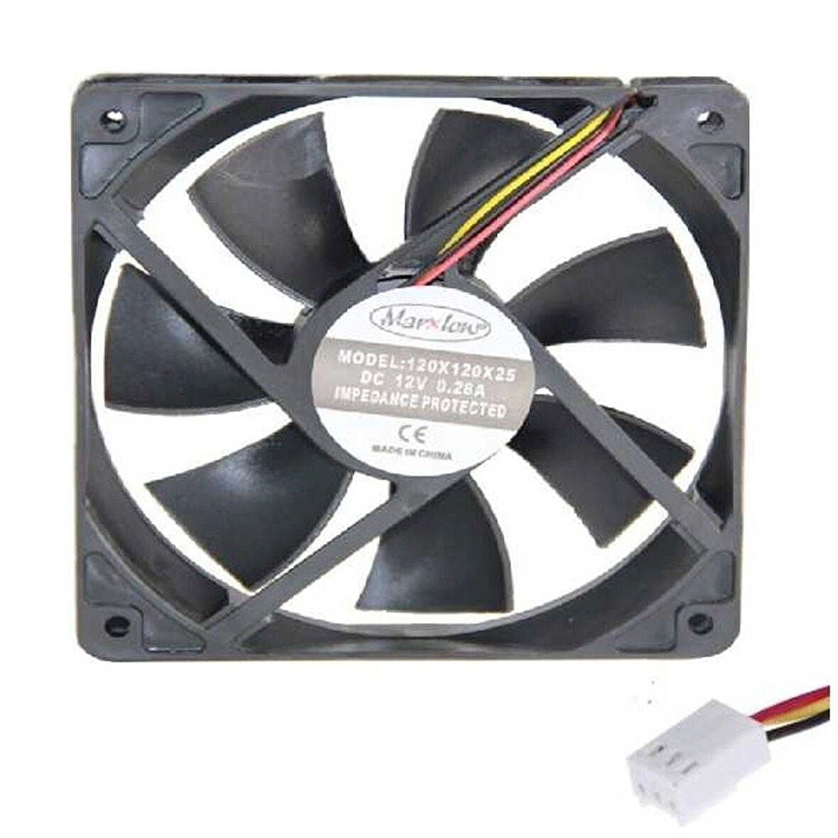 Tidar 120X120X25mm 12V Dc 3 Kablolu Fan