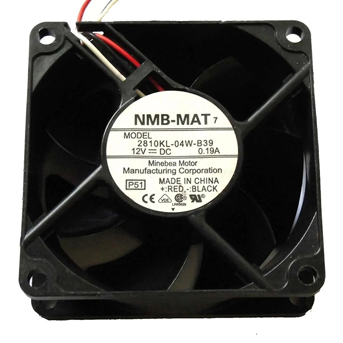 Nbm - Mat 2810KL-04W-B39 70x70x25mm 12v 3 Kablo Soketli Fan