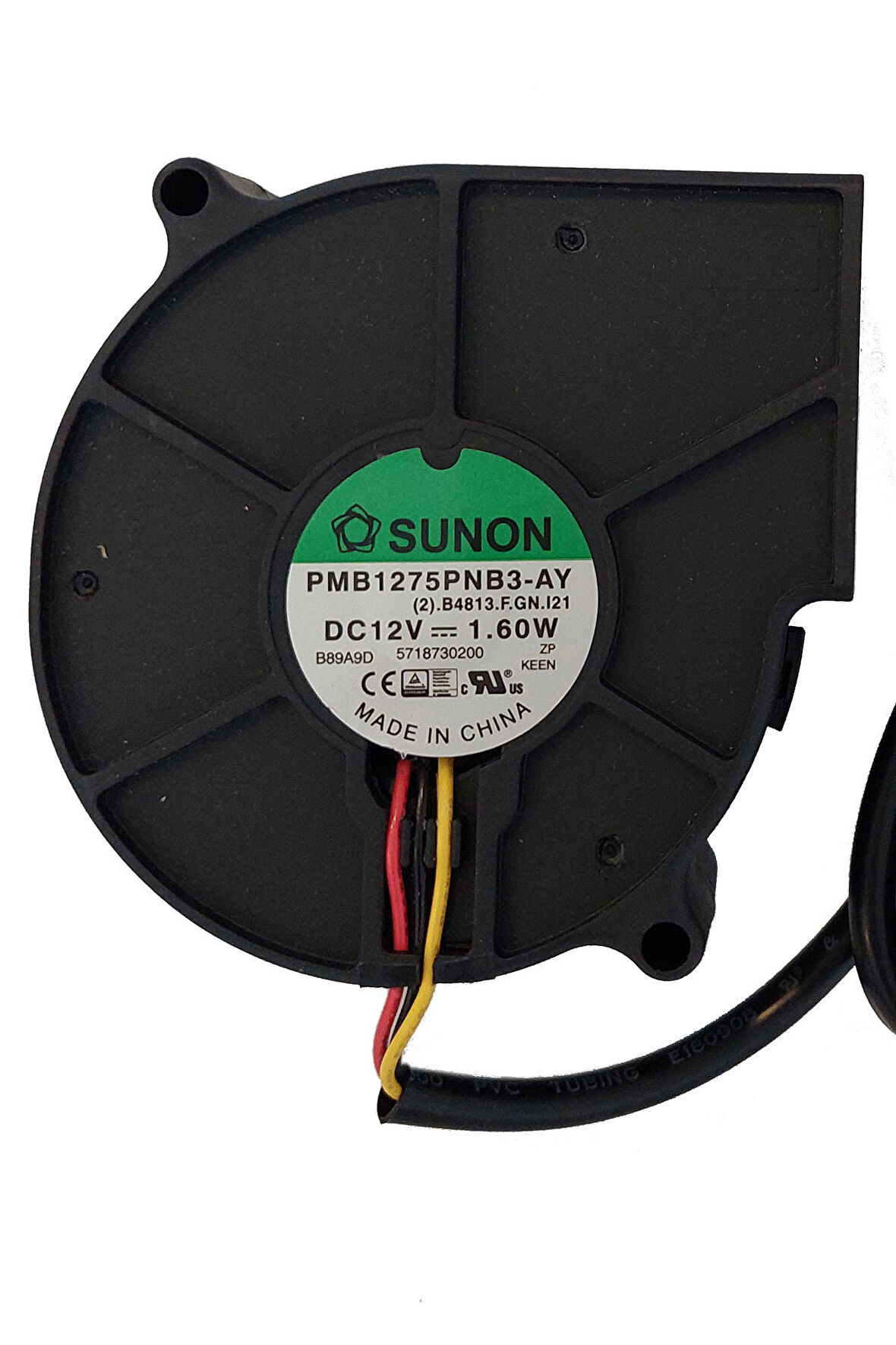 Sunon 75.7Mmx75.7Mm Pmb1275Pnb3-Ay 2400Rpm 12V 0.13A Salyangoz Fan
