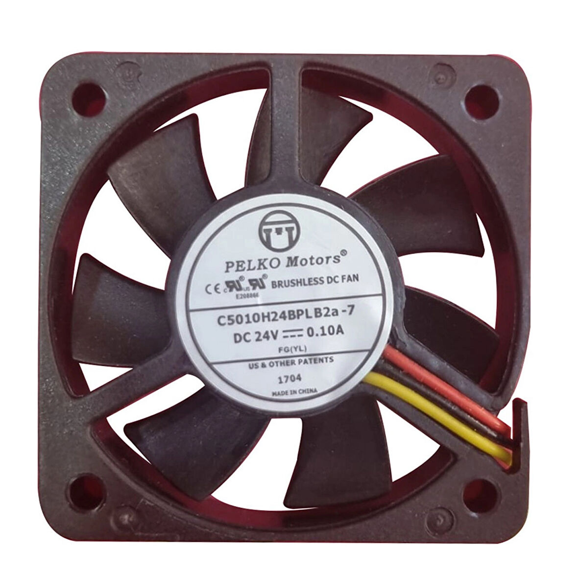Pelko Motors 50x50x10mm C5010H24Bplp2A-7 24V 0.10A 3 Kablo Kare Fan