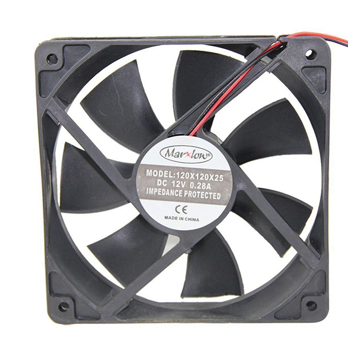 Marxlow 120X120X25Mm 12V 0.28A 2 Kablo Fan