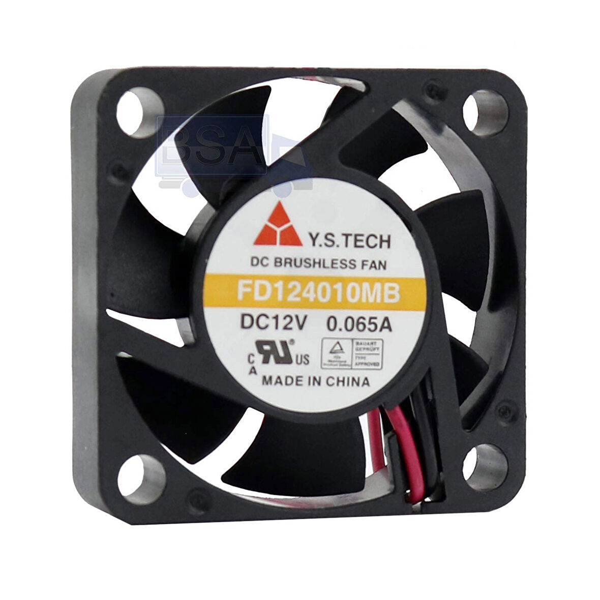 YS-Tech 40x40x10mm 12v 0,065A 2 Kablo Fan FD124010MB