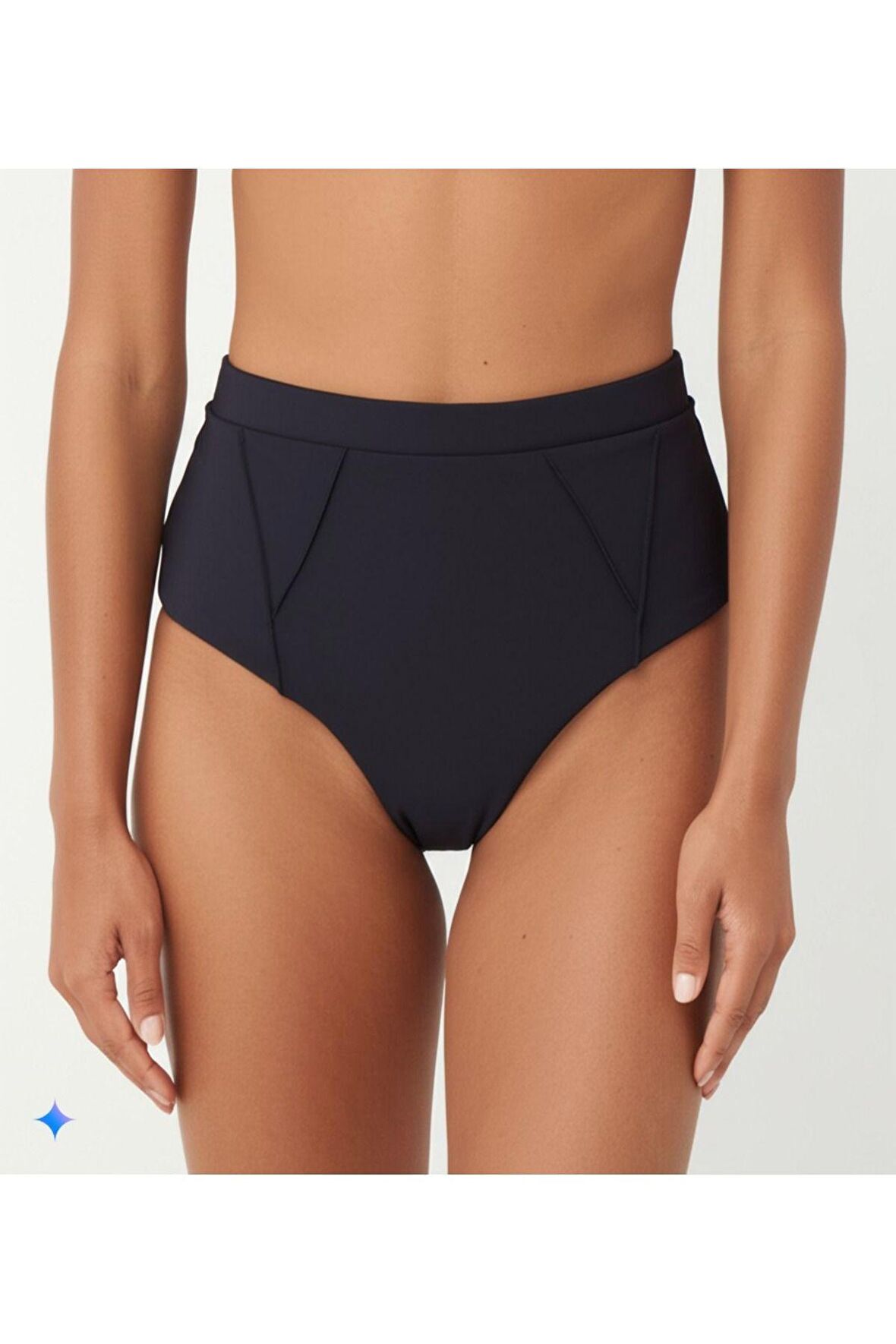Siyah Süper Yüksek Bel Bikini Altı